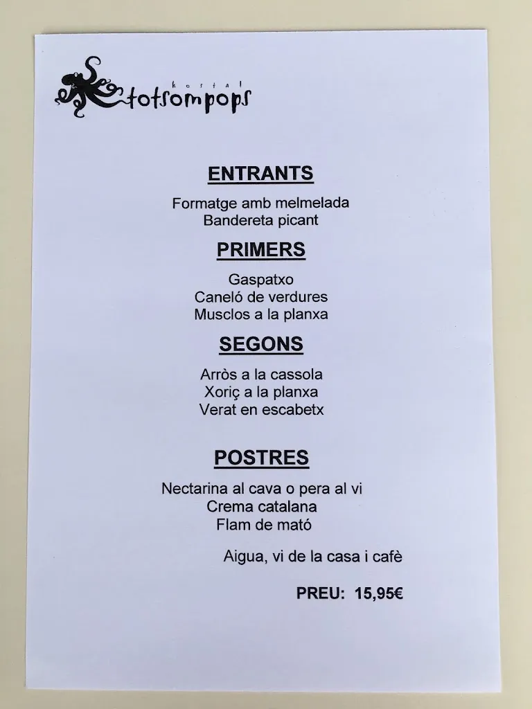 Menu_Hostal Totsompops_Colera_image_2