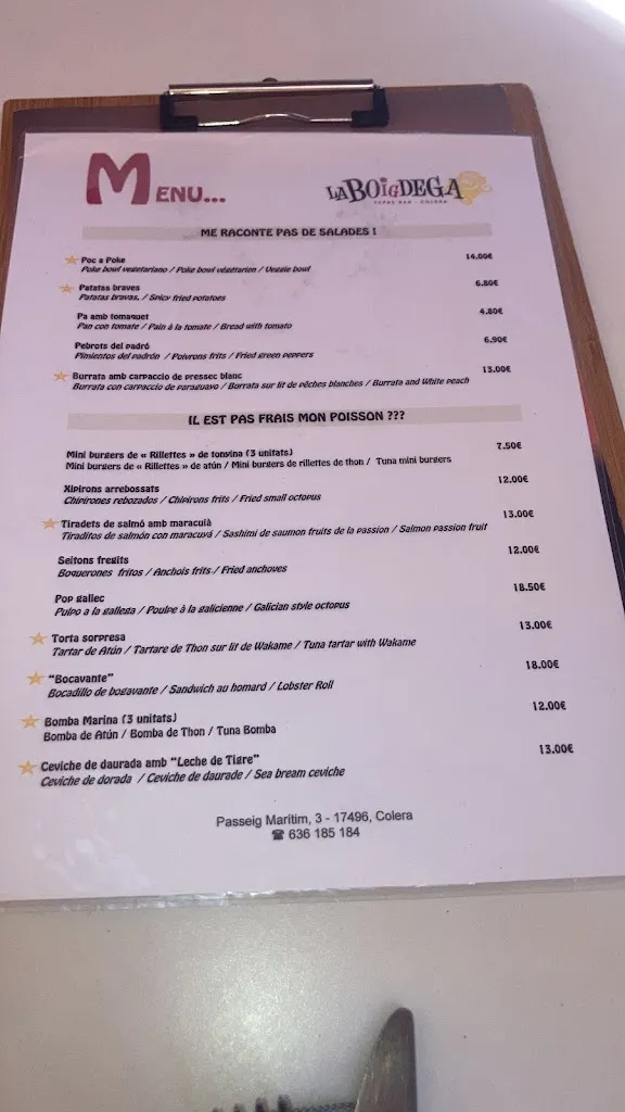 Menu_La Boigdega_Colera_image_3