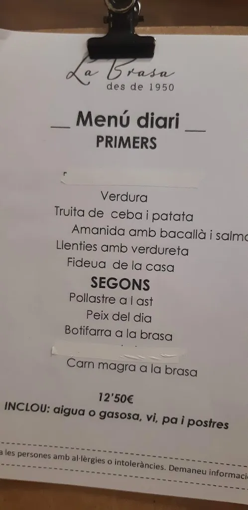 Menu_Bar Restaurant La Brasa_Fontcoberta_image_2