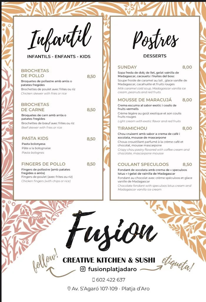 Menu_Fusion World Kitchen_Castell-Platja dAro_immagine_2