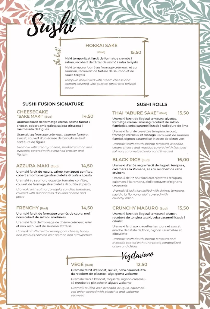 Menu_Fusion World Kitchen_Castell-Platja dAro_immagine_4