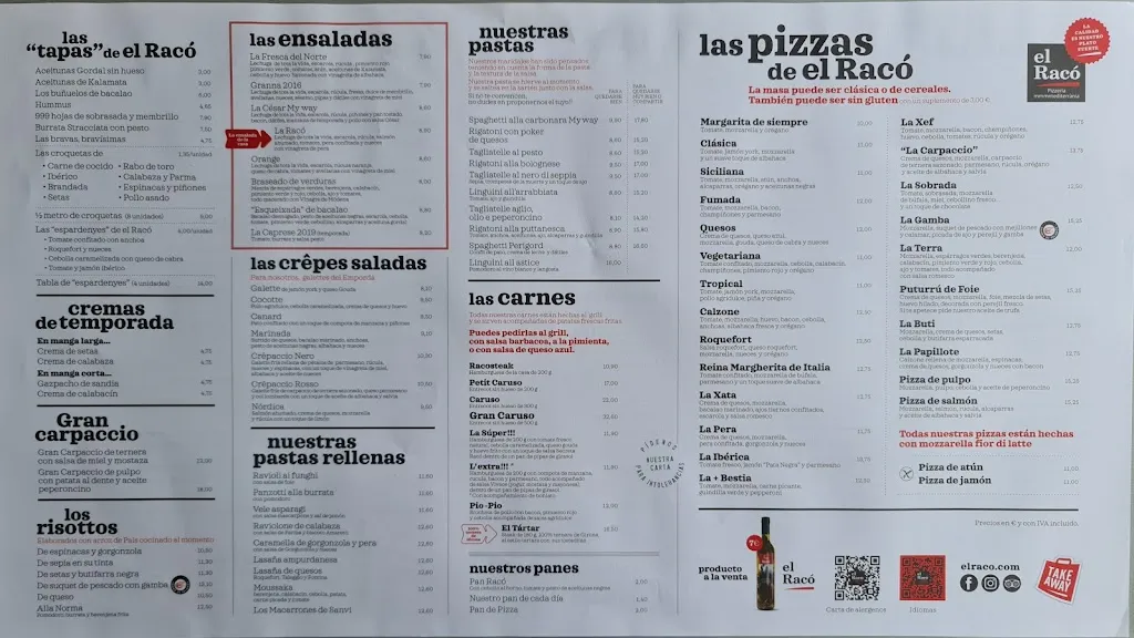 Menu_El Racó Platja d'Aro. Pizzeria Mediterrània_Castell-Platja dAro_image_4