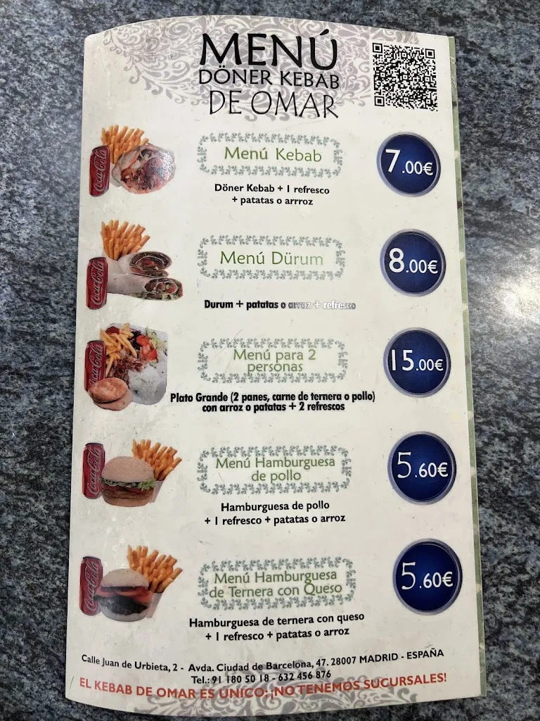 Menu_Doner Kebab De Omar_Baña A_image_1