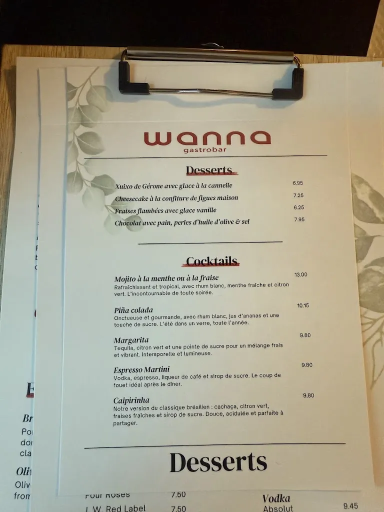 Menu_Wanna Gastro Bar_Castell-Platja dAro_image_1