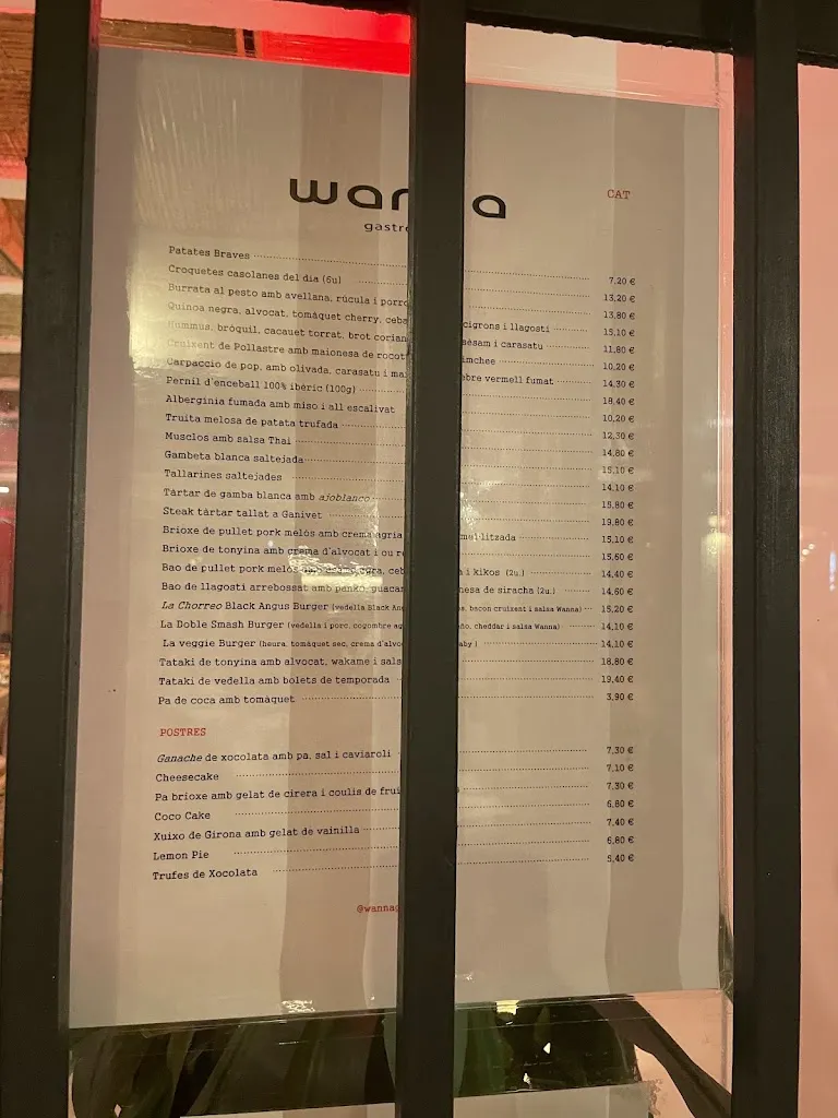 Menu_Wanna Gastro Bar_Castell-Platja dAro_image_2