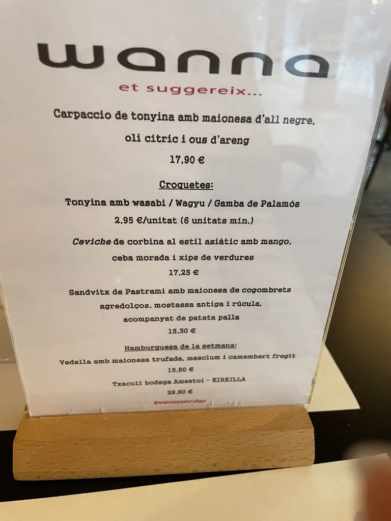 Menu_Wanna Gastro Bar_Castell-Platja dAro_image_3