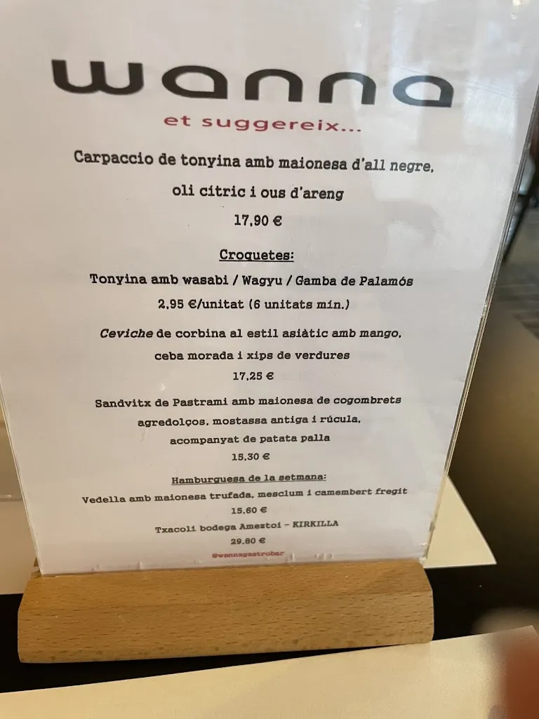Menu_Wanna Gastro Bar_Castell-Platja dAro_image_4