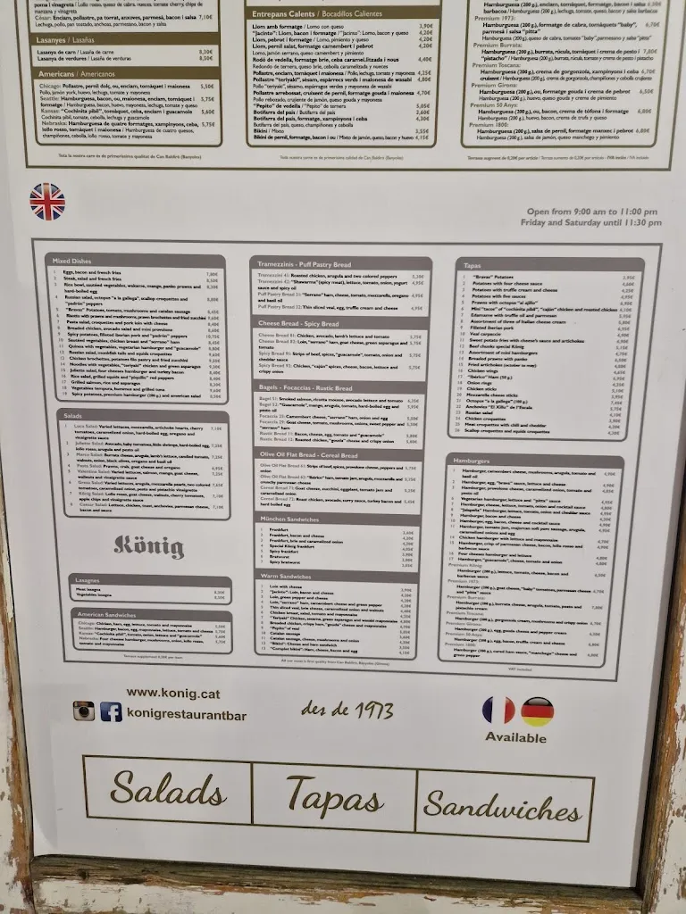 Menu_König Platja d'Aro_Castell-Platja dAro_immagine_4