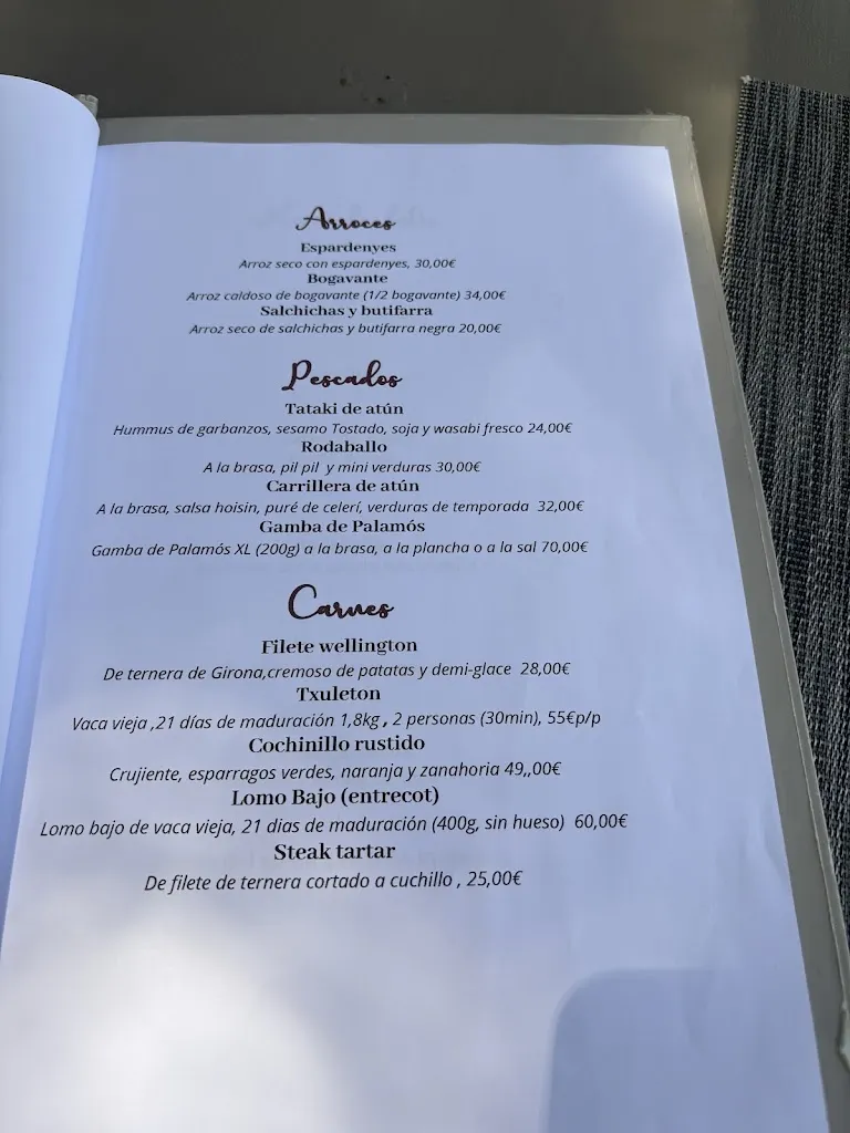 Menu_La Lolis by El Dorado Petit_Castell-Platja dAro_image_1