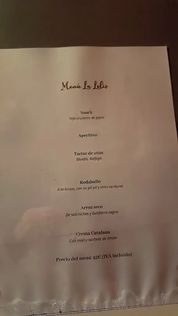 Menu_La Lolis by El Dorado Petit_Castell-Platja dAro_image_3