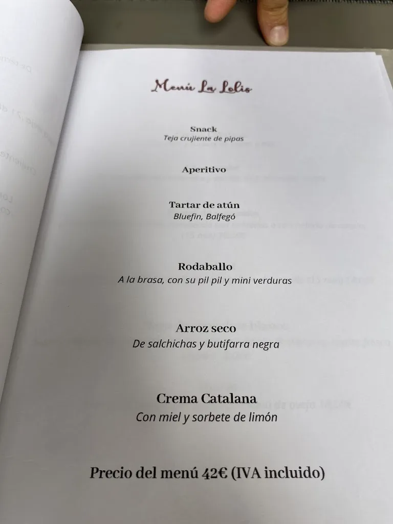Menu_La Lolis by El Dorado Petit_Castell-Platja dAro_image_4