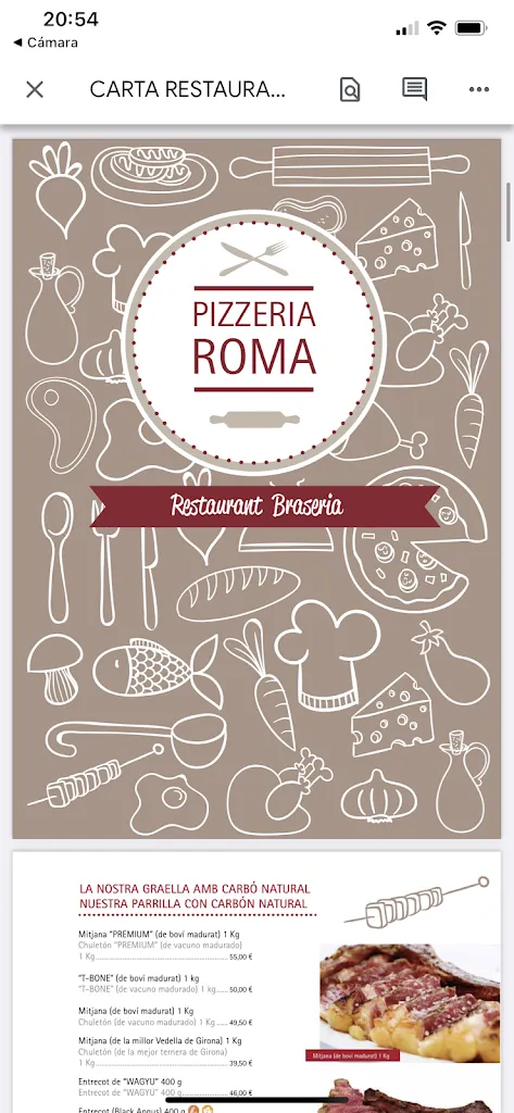 Menu_La Roma_Castell-Platja dAro_immagine_2
