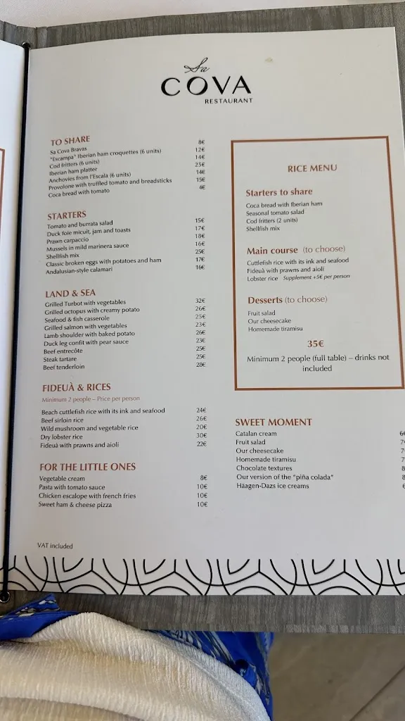 Menu_Restaurant Sa Cova_Castell-Platja dAro_image_2