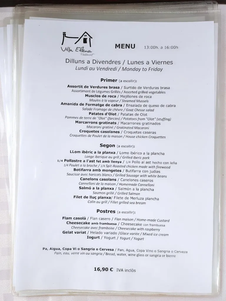 Menu_Villa Elena_Castell-Platja dAro_image_1