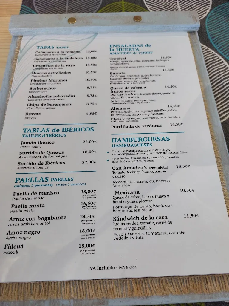 Menu_Amadeus Bar & Restaurant_Castell-Platja dAro_image_1