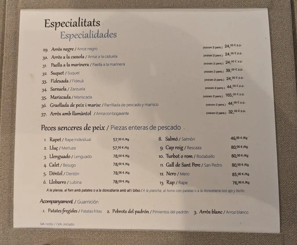 Menu_Restaurant Marisqueria Xaco_Castell-Platja dAro_image_1