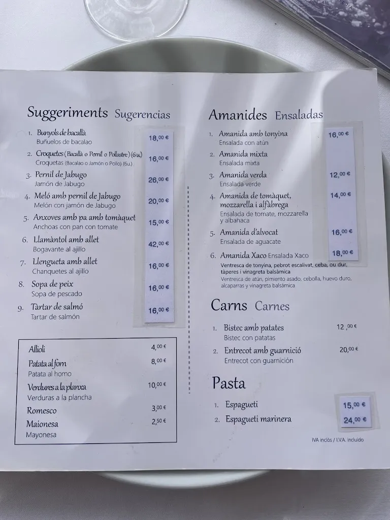 Menu_Restaurant Marisqueria Xaco_Castell-Platja dAro_image_4