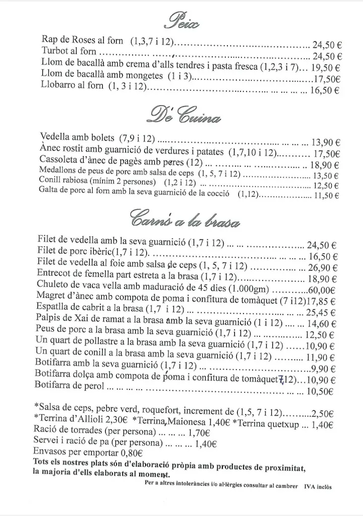 Menu_Restaurant Mas Les Goges_Garrigoles_image_1