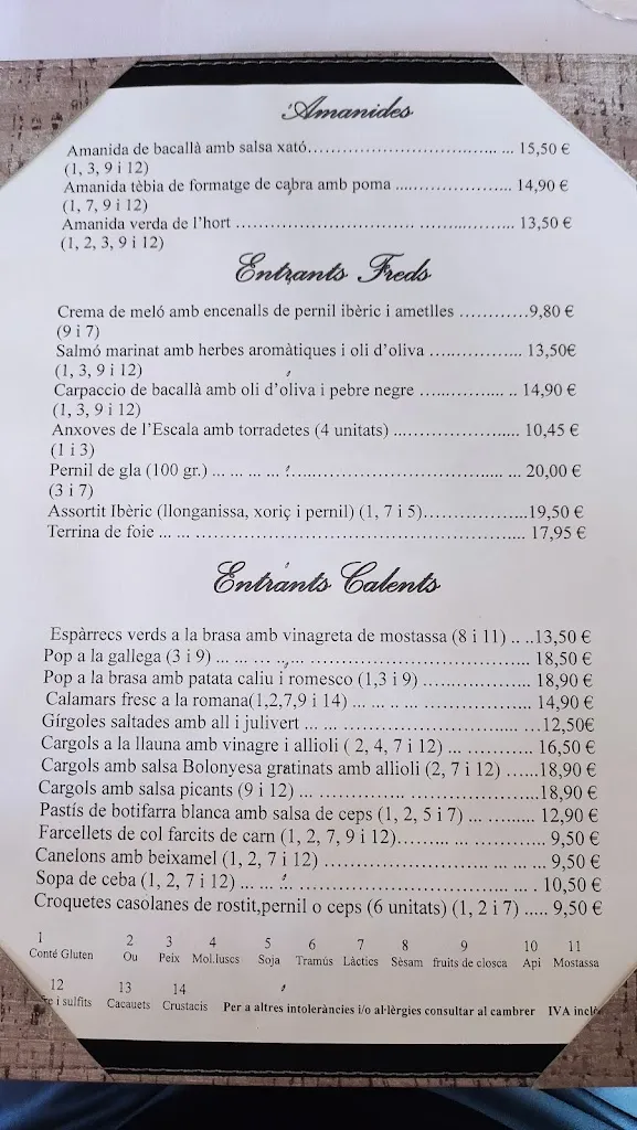 Menu_Restaurant Mas Les Goges_Garrigoles_image_3