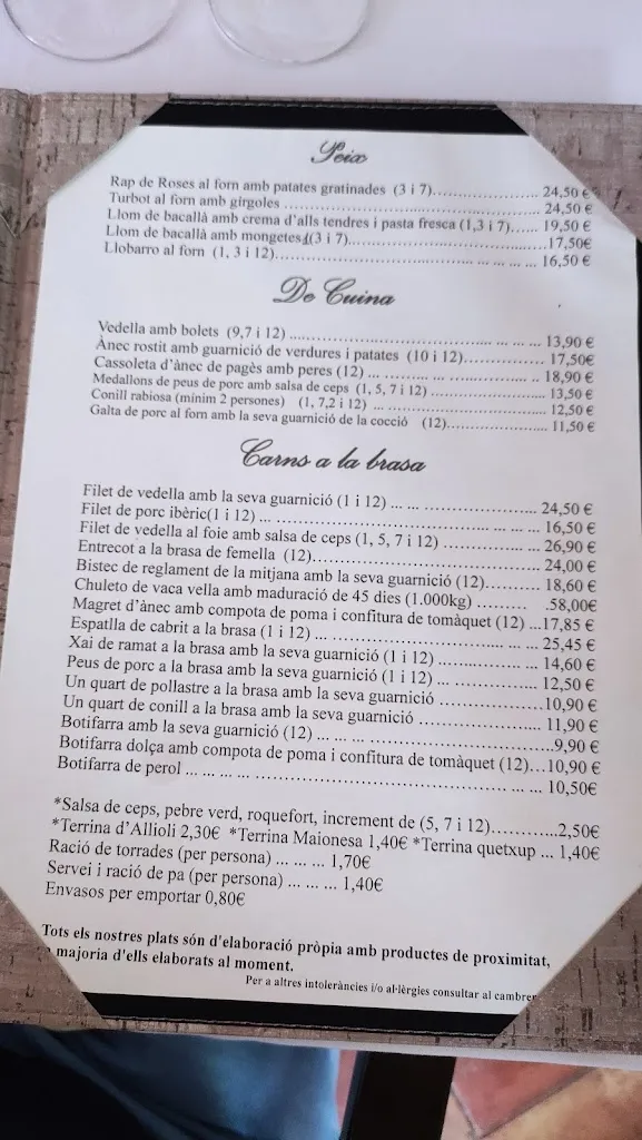 Menu_Restaurant Mas Les Goges_Garrigoles_image_4