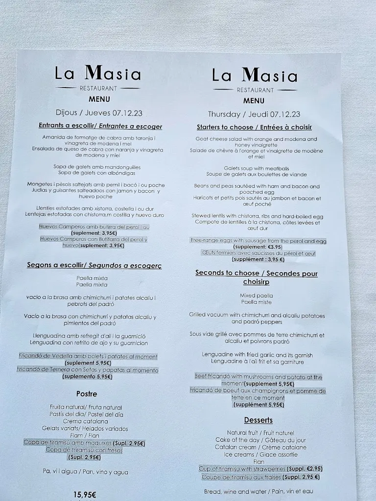 Menu_Restaurant la Masia_Forallac_immagine_4