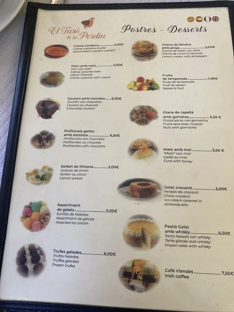 Menu_Restaurant Turó de la Perdiu_Garriguella_image_1