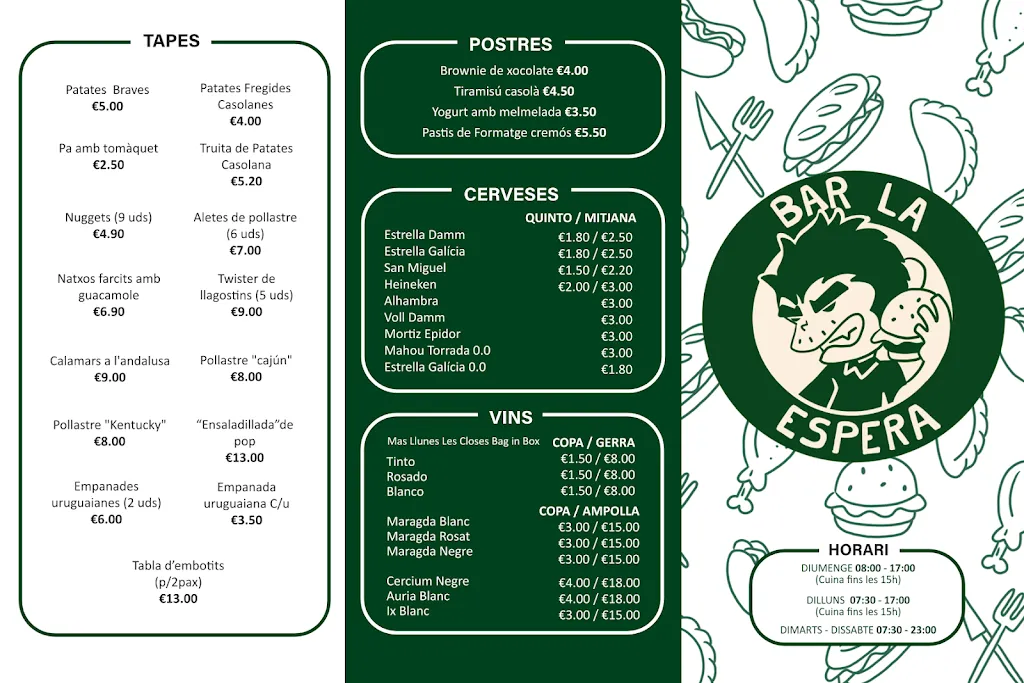 Menu_Bar La Espera_Garriguella_image_2