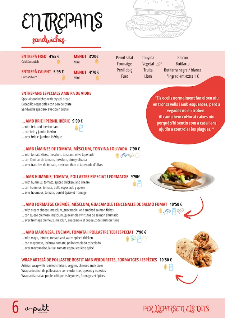 Menu_Restaurant A-putt_Gualta_image_1