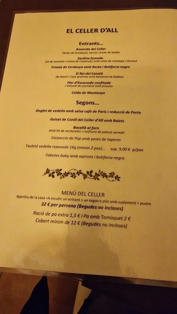 Menu_Restaurant El Celler D'All_Isòvol_image_4