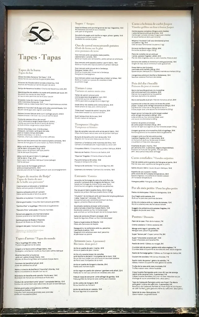 Menu_50 Voltes Restaurant_Figueres_image_1
