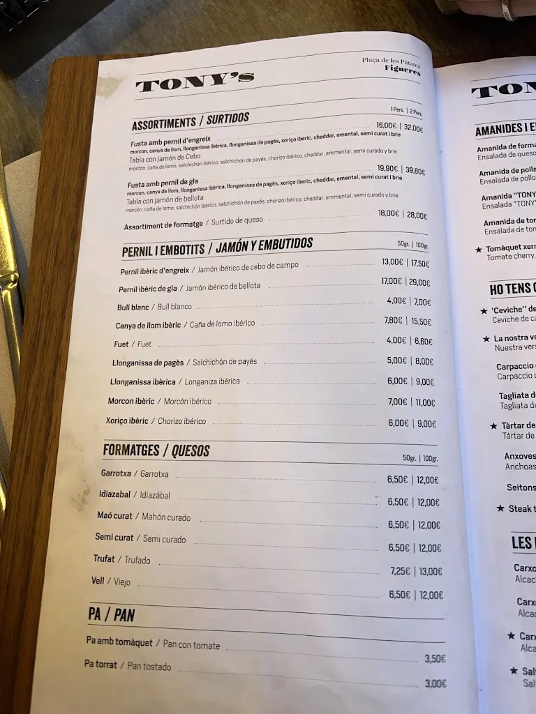 Menu_Tony's Figueres Restaurante Bar_Figueres_image_1