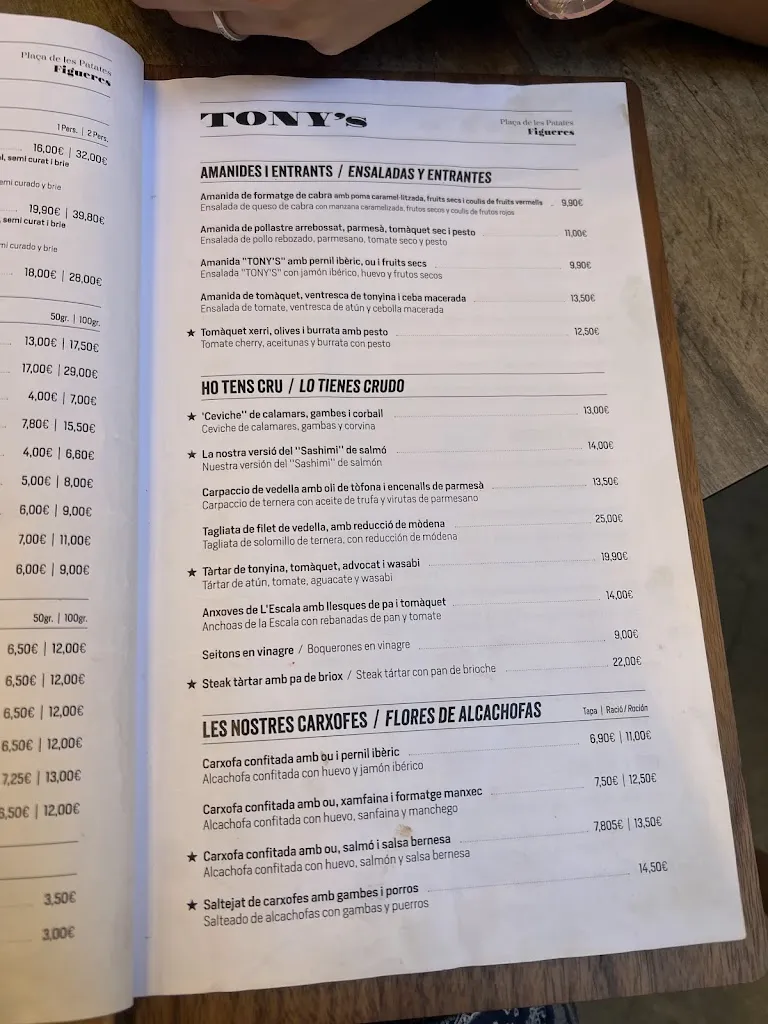 Menu_Tony's Figueres Restaurante Bar_Figueres_image_2
