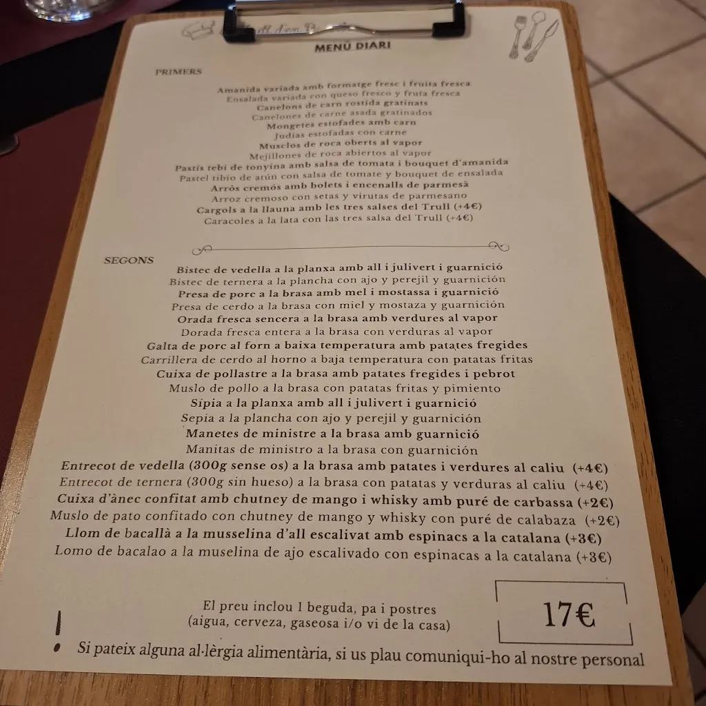 Menu_Restaurant El Trull d'en Baserba_Figueres_image_1