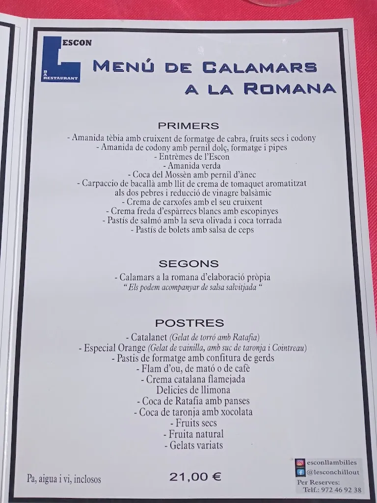 Menu_Restaurant L'escon_Llambilles_image_4