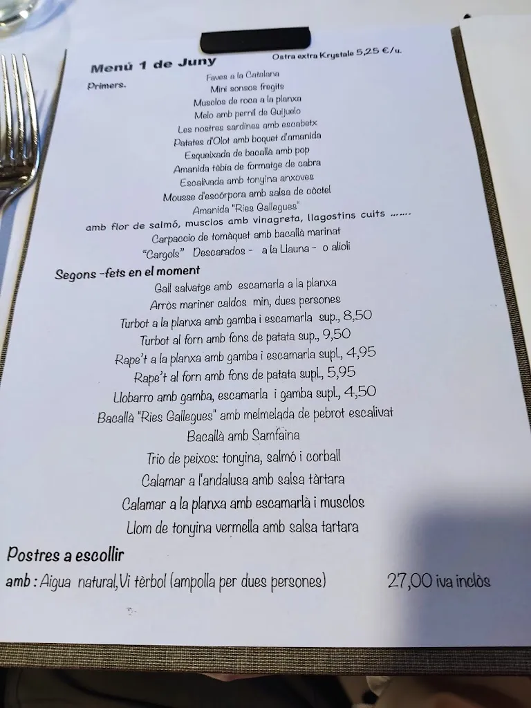 Menu_Restaurant Ries Gallegues_Llambilles_image_1