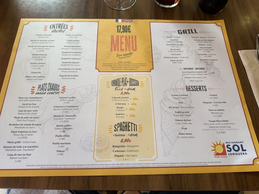 Menu_Restaurant Sol Jonquera_Jonquera La_image_1
