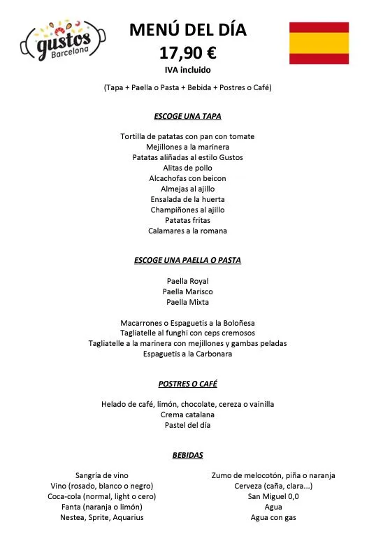 Menu_Gustos Bcn La Jonquera - Paellas y tapas - Gustos Barcelona_Jonquera La_image_3