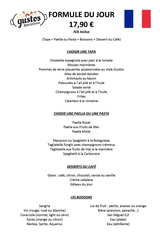 Menu_Gustos Bcn La Jonquera - Paellas y tapas - Gustos Barcelona_Jonquera La_image_4