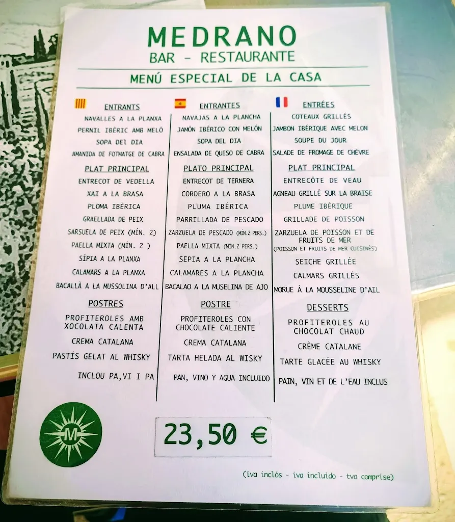 Menu_Medrano Bar Restaurant_Jonquera La_image_1