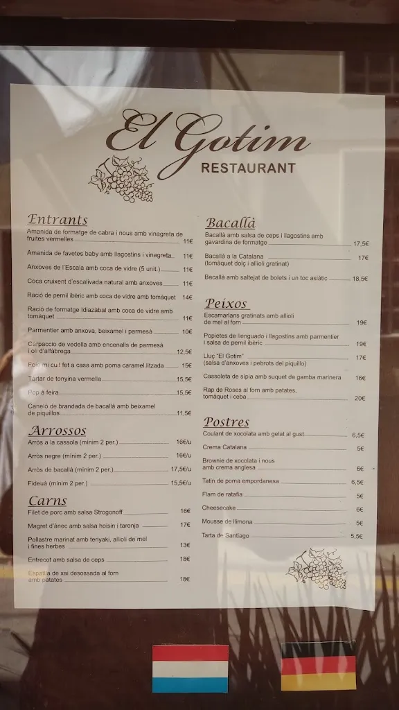 Menu_Restaurant el Gotim_Escala L_image_4