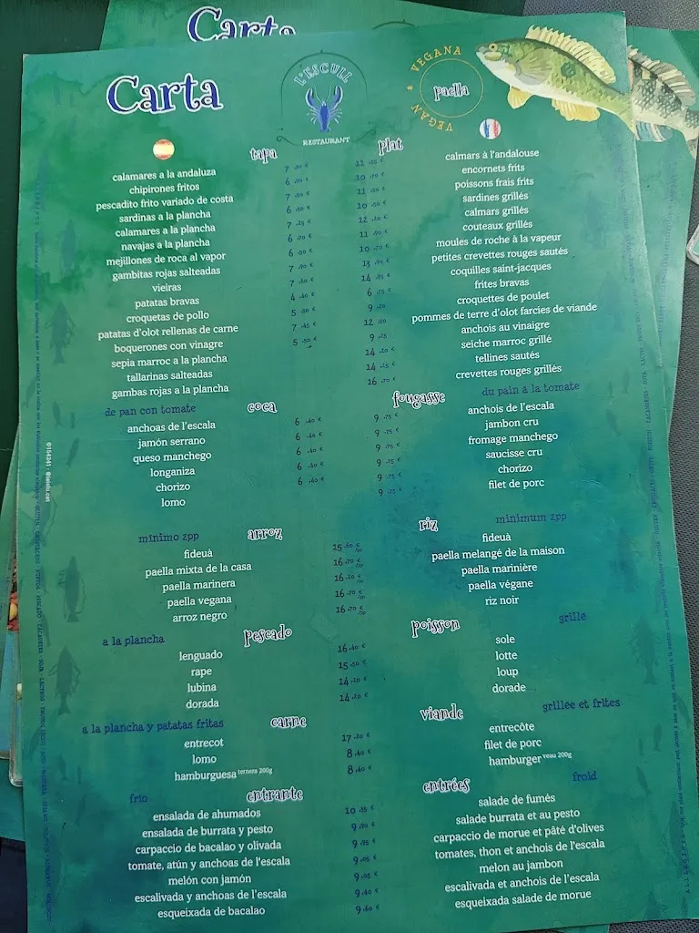 Menu_Bar Restaurant L'Escull_Escala L_image_3