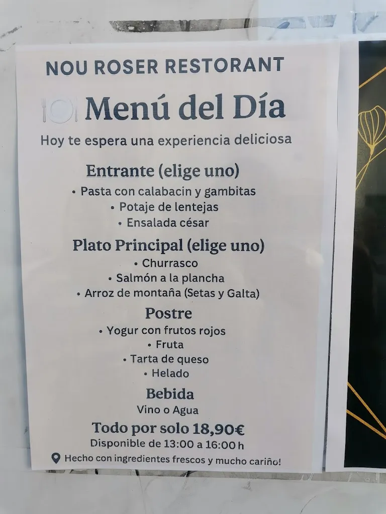 Menu_Hostal restaurante El Roser_Escala L_image_2