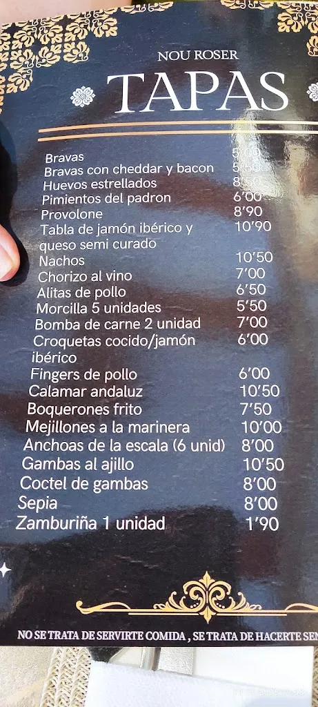 Menu_Hostal restaurante El Roser_Escala L_image_4