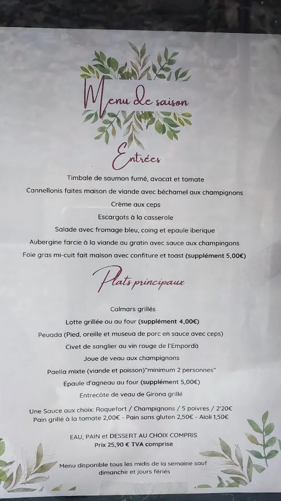 Menu_La Quadra Restaurant_Maçanet de Cabrenys_image_2