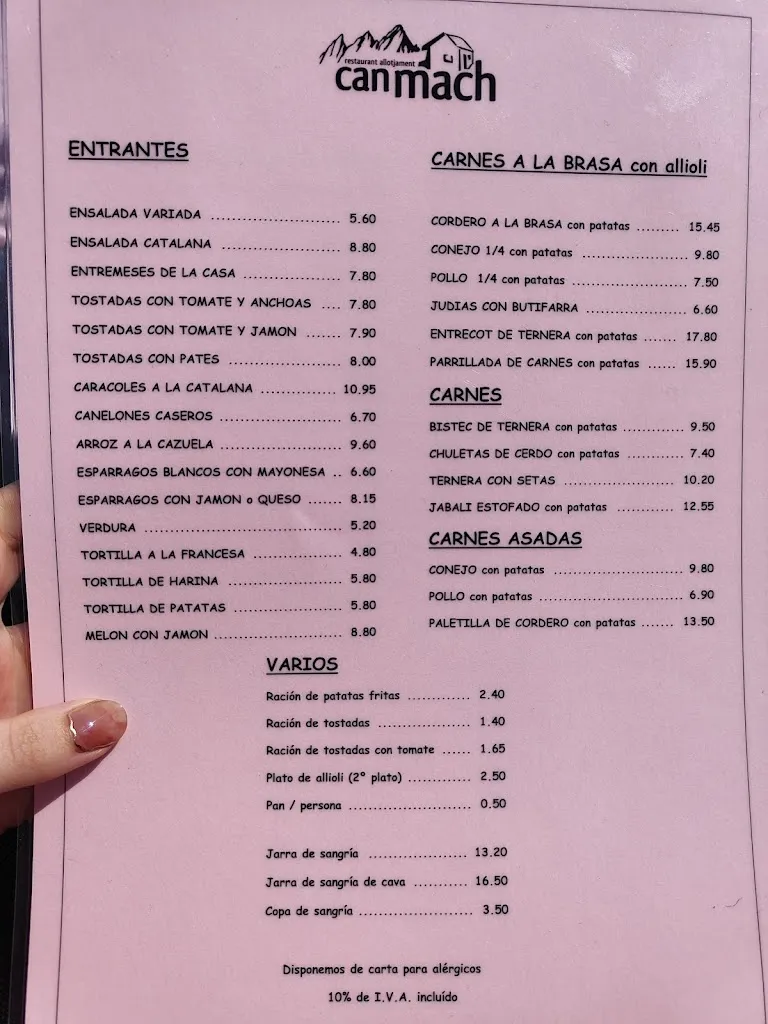 Menu_Restaurant Can Mach, SL_Maçanet de Cabrenys_image_3