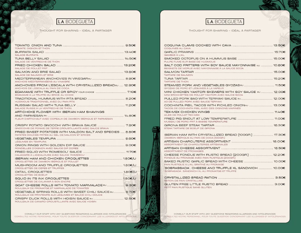 Menu_La Bodegueta de Llagostera_Llagostera_image_1