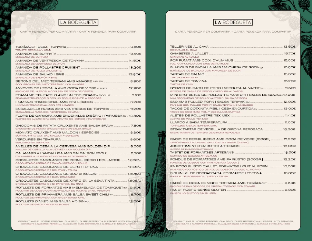 Menu_La Bodegueta de Llagostera_Llagostera_image_2