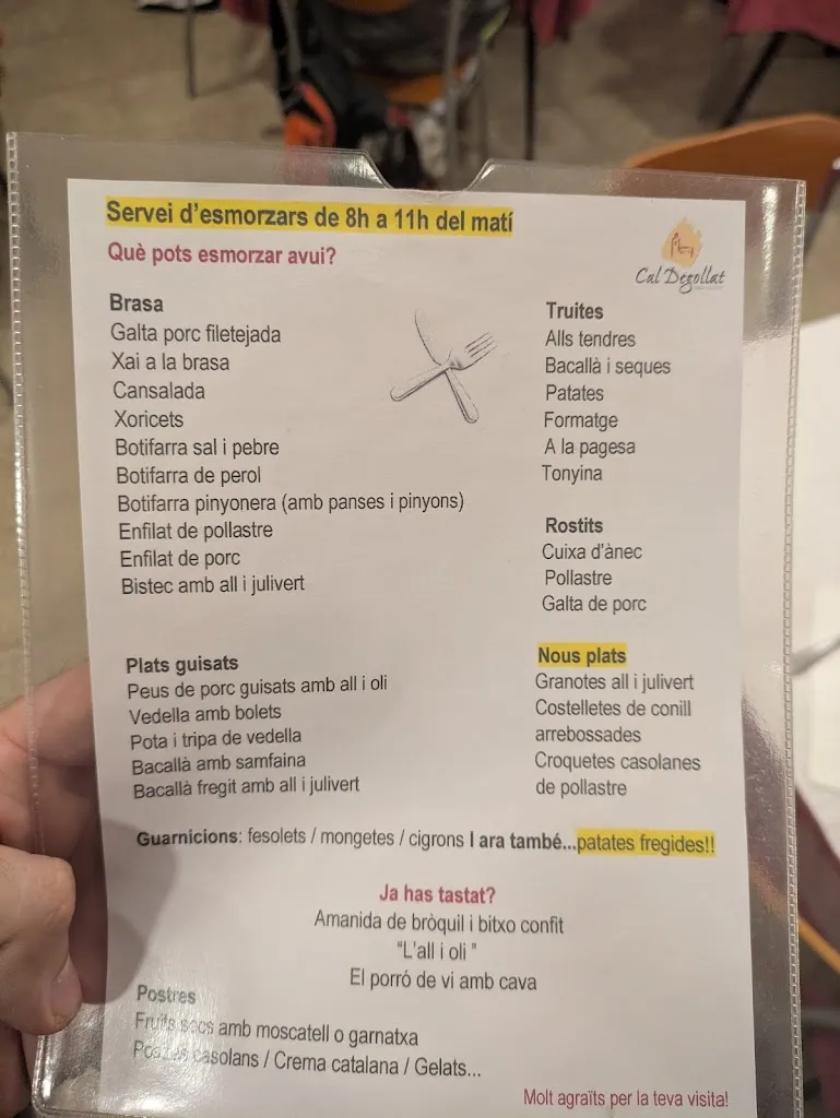Menu_Cal Degollat_Llagostera_immagine_1
