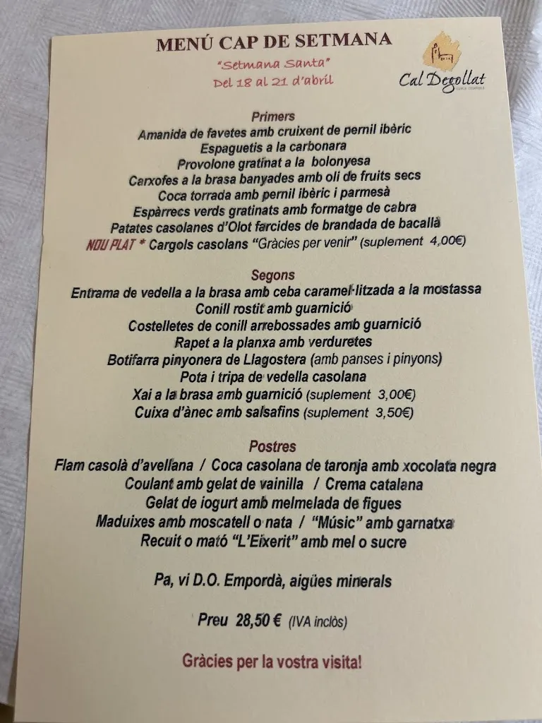Menu_Cal Degollat_Llagostera_immagine_3