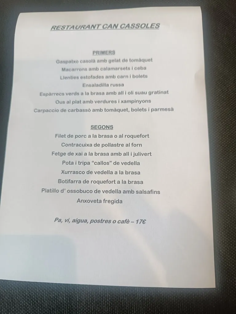 Menu_Can Cassoles_Llagostera_image_3